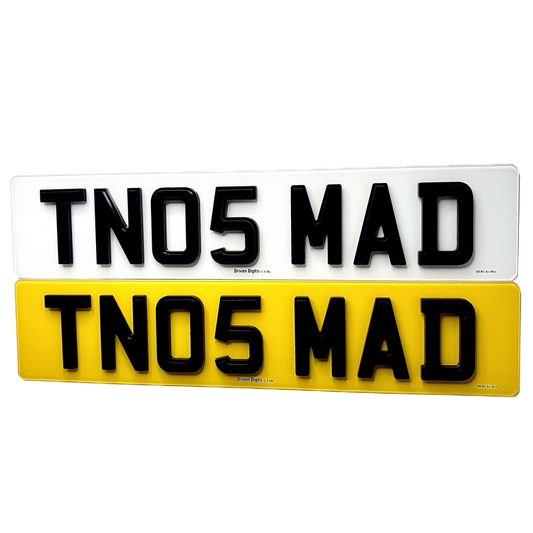 Obsidian 6MM Number Plates