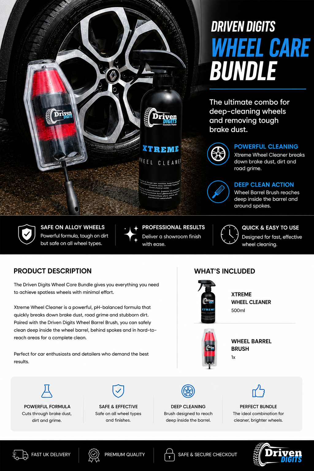 Driven Digits Wheel Care Bundle