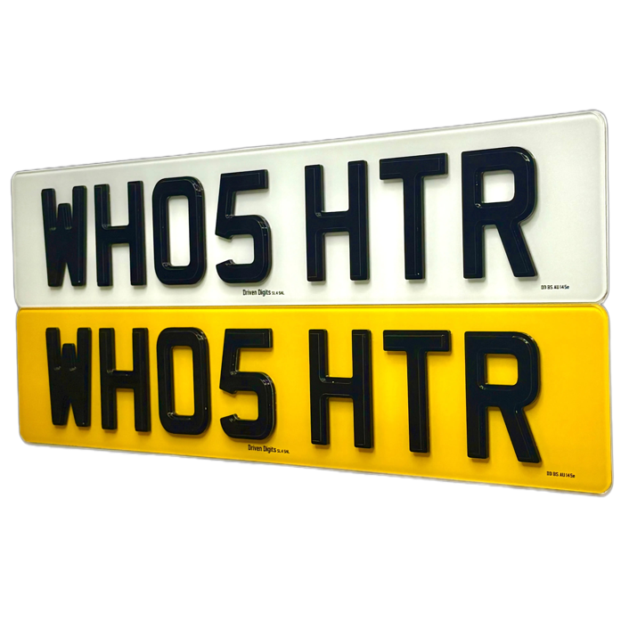 Obsidian Staggered 4D Number Plates (UK Legal)