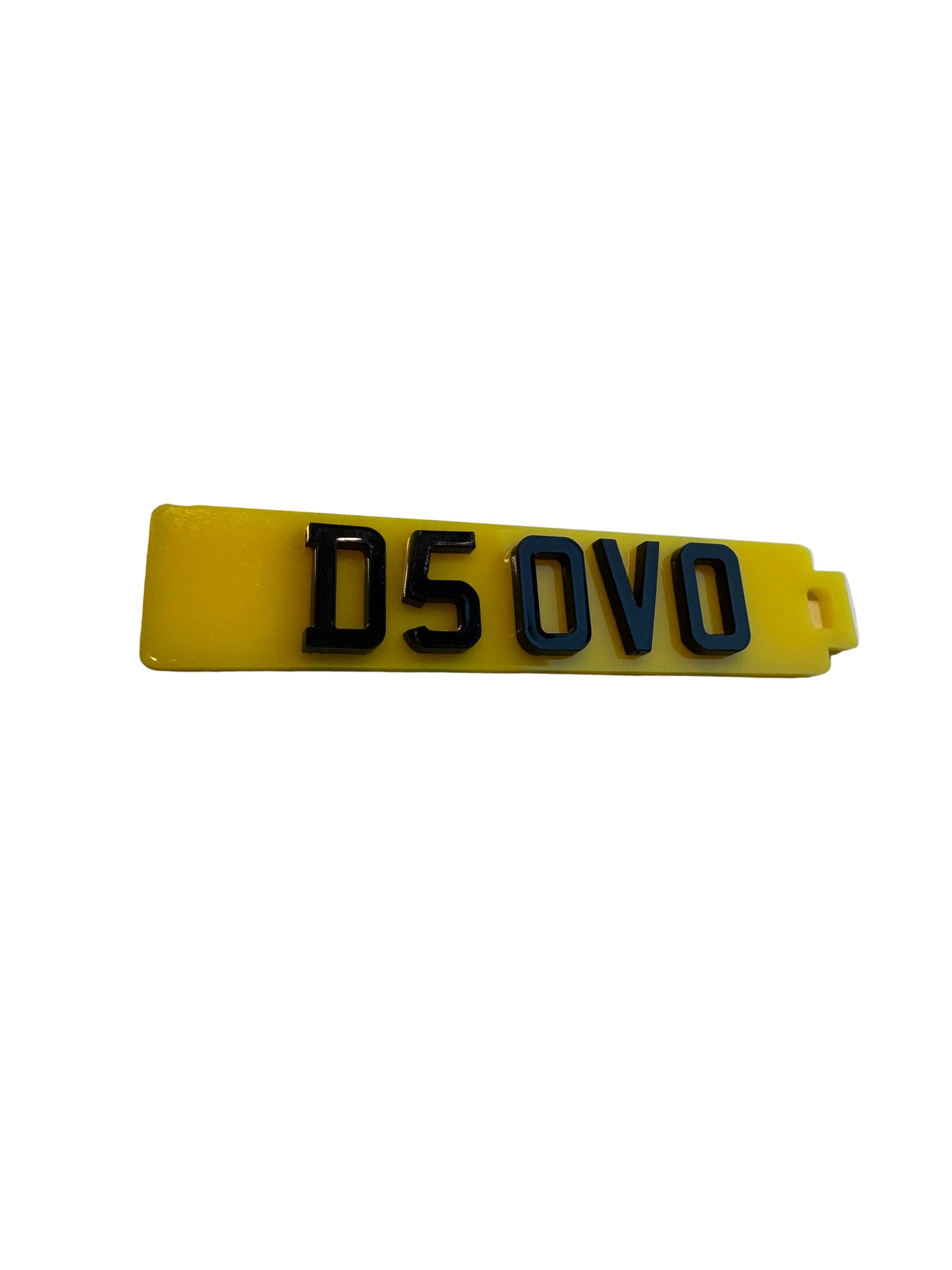 Oversized Number Plate Key Ring