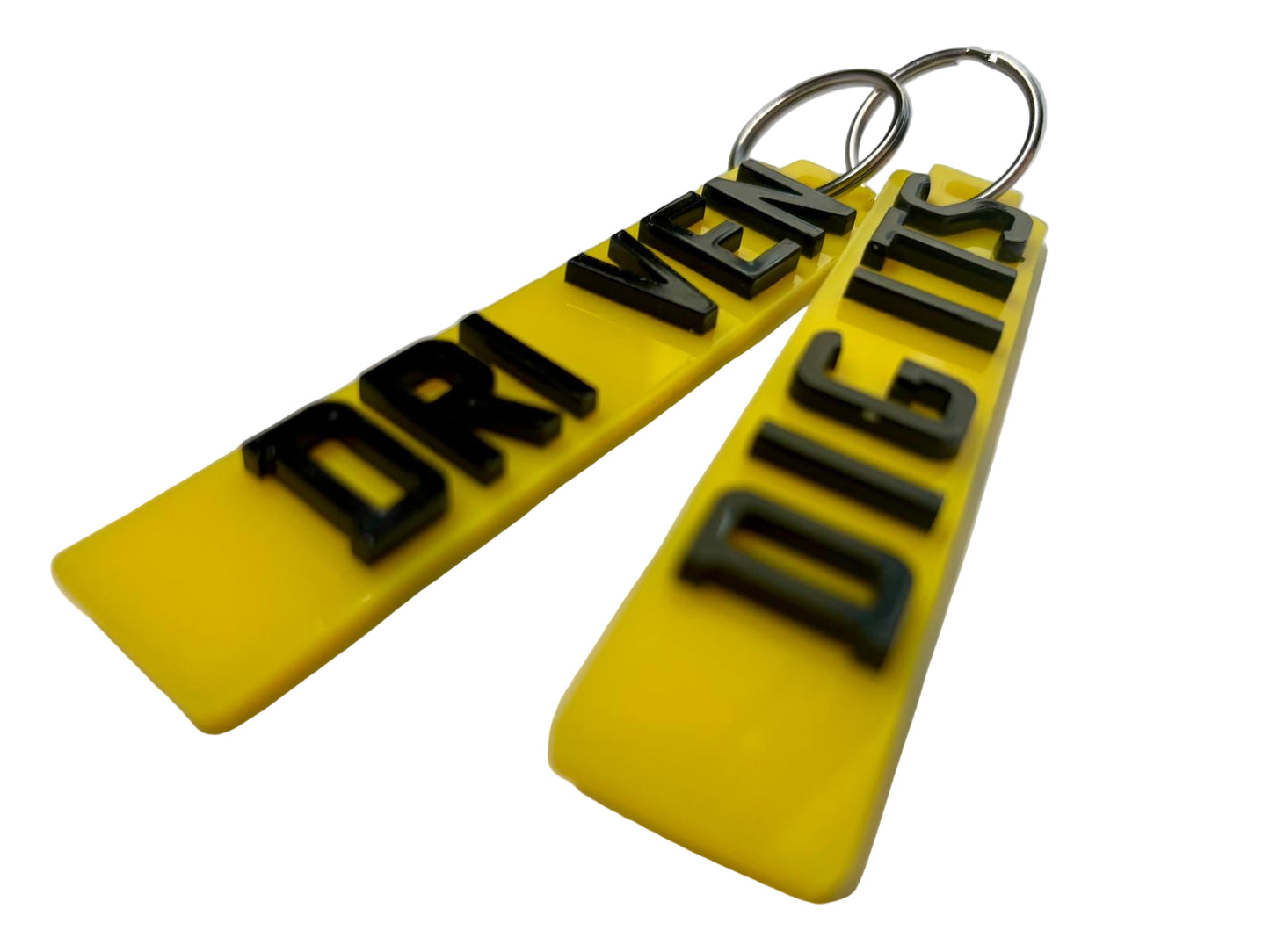 Oversized Number Plate Key Ring