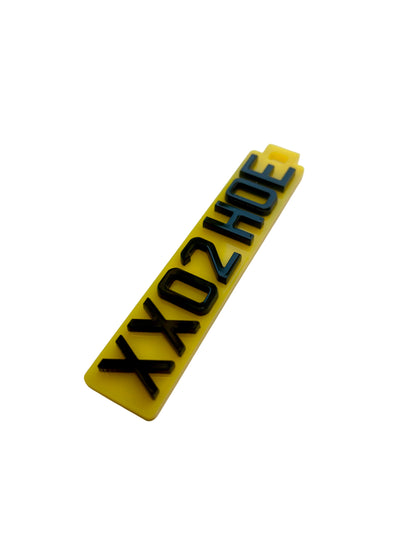 Oversized Number Plate Key Ring