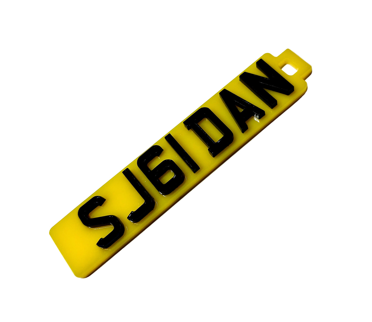 Oversized Number Plate Key Ring