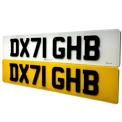 4D 3MM Number Plates UK