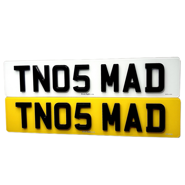 Obsidian 6MM Number Plates