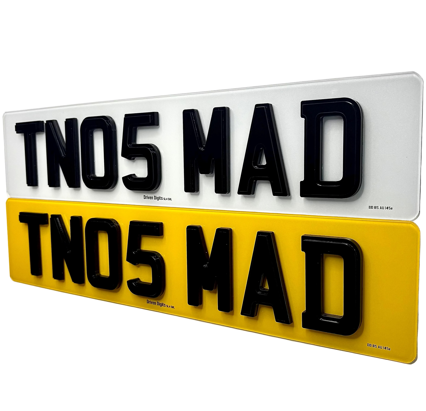 Obsidian 6MM Number Plates