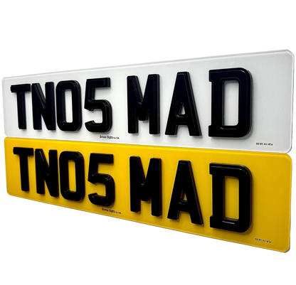 Obsidian 6MM Number Plates