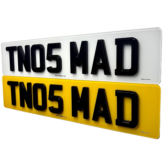 Obsidian 6MM Number Plates