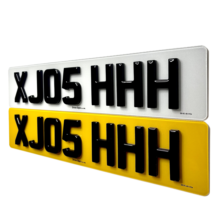 A pair of road legal 5D gel 6mm number plates