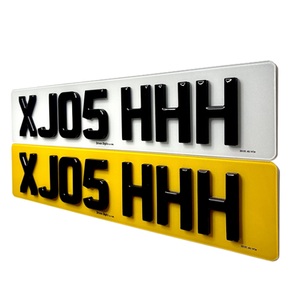 A pair of road legal 5D gel 6mm number plates