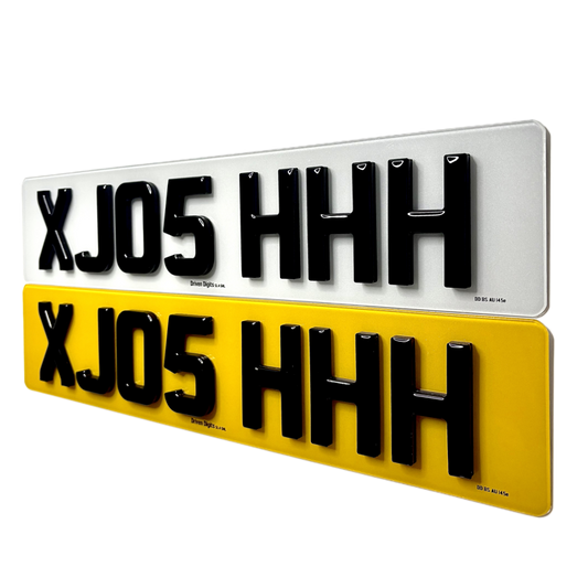 A pair of road legal 5D gel 6mm number plates