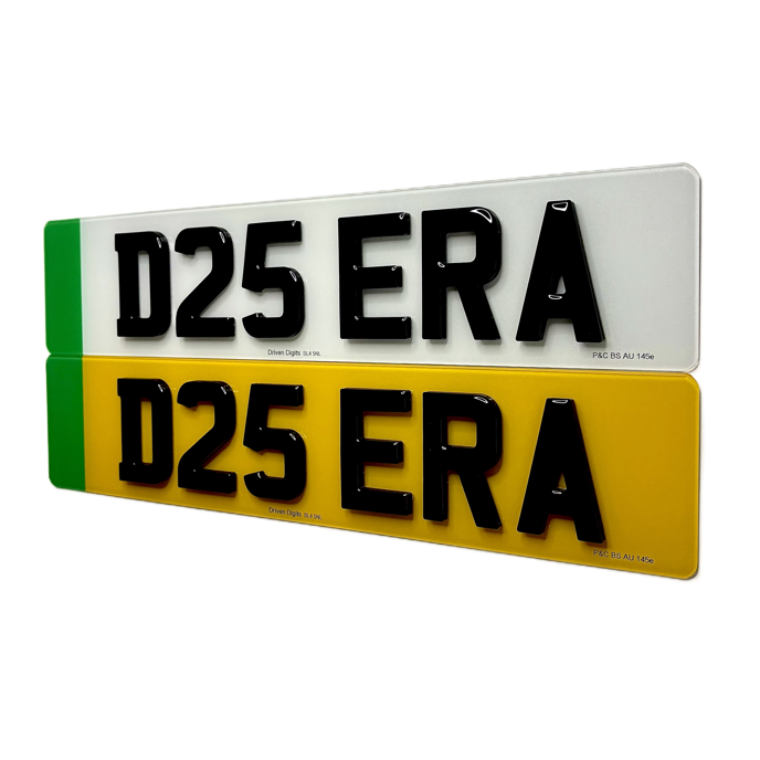 5D 6MM Gel Number Plates UK