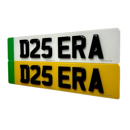 5D 6MM Gel Number Plates UK