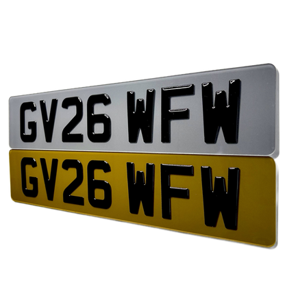 Tinted Number Plates UK (Show Plates Only)
