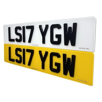 Obsidian Staggered 4D Number Plates (UK Legal)