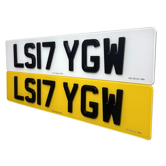Obsidian Staggered 4D Number Plates (UK Legal)